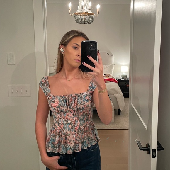 Urban Outfitters Floral Babydoll Top, S - Picture 2 of 4